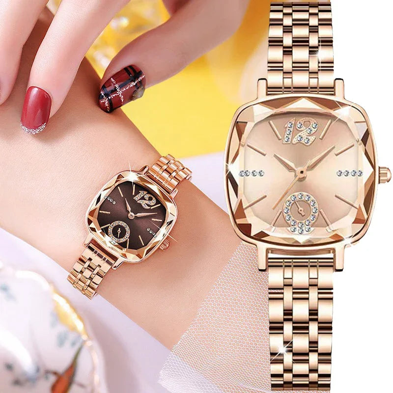 Elegant Stainless Steel Waterproof Wristwatch