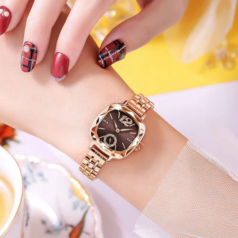 Elegant Stainless Steel Waterproof Wristwatch