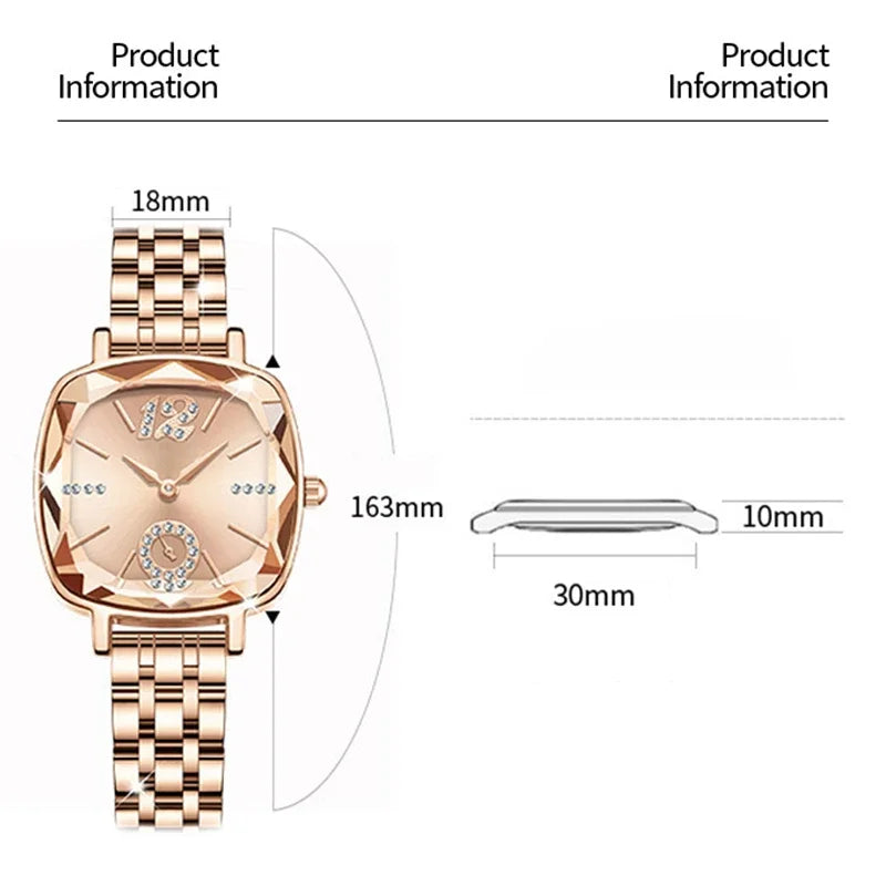 Elegant Stainless Steel Waterproof Wristwatch