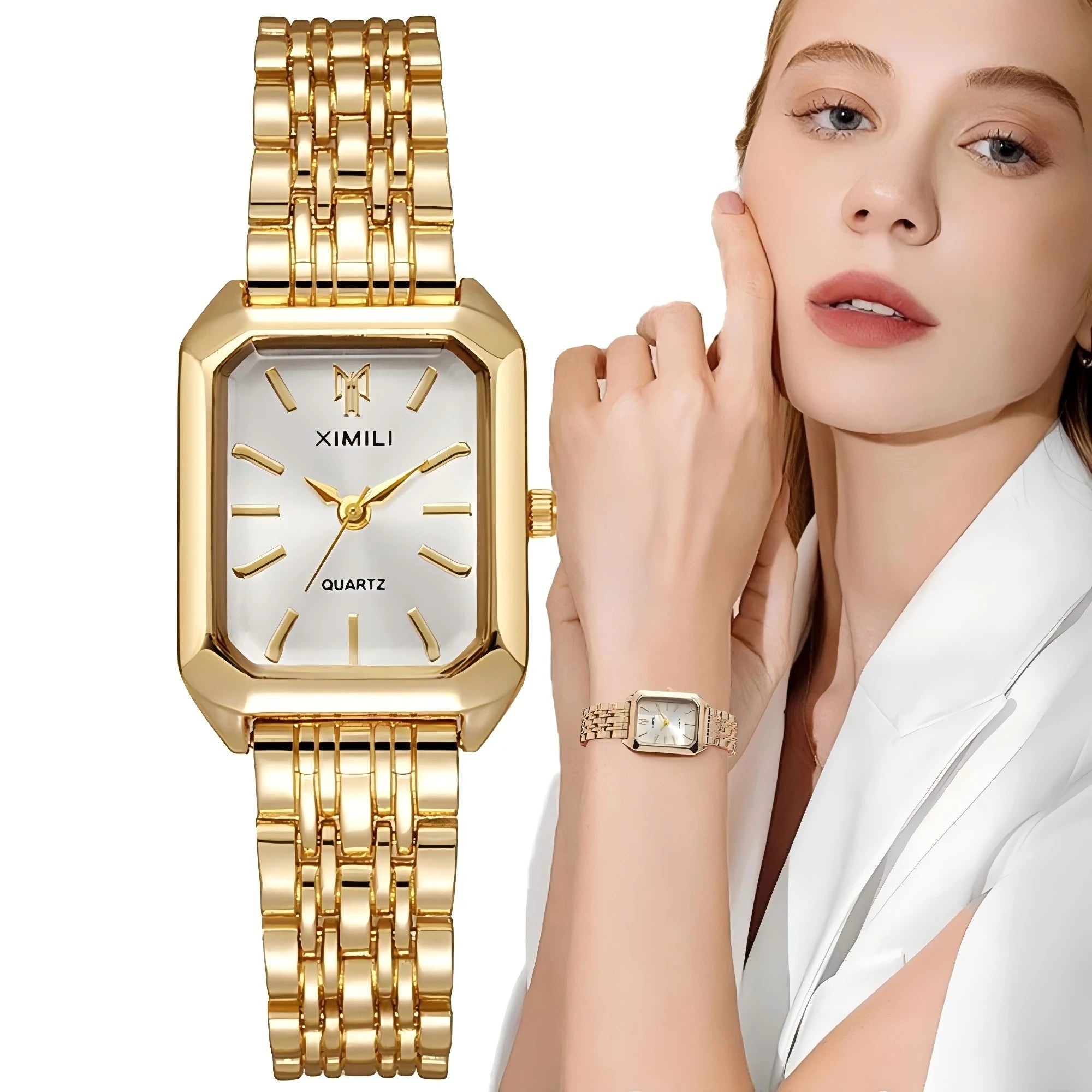 Elegant Stainless Steel Waterproof Wristwatch