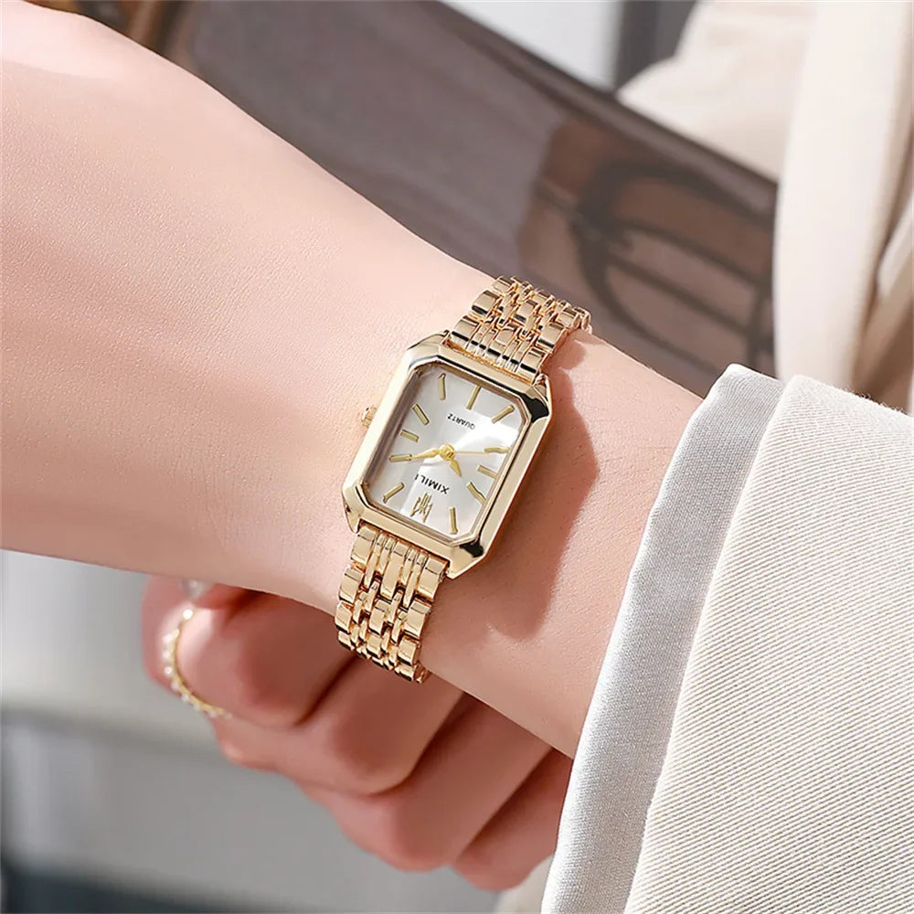 Elegant Stainless Steel Waterproof Wristwatch