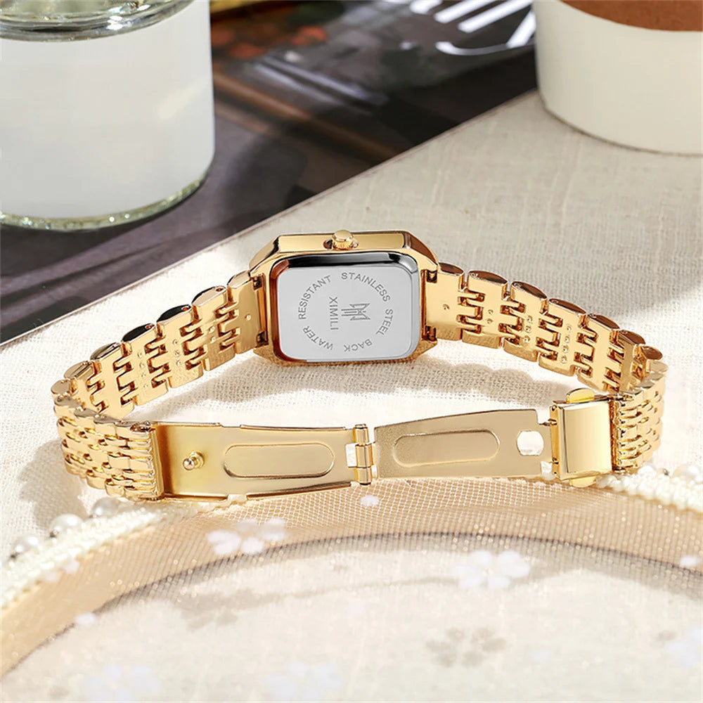 Elegant Stainless Steel Waterproof Wristwatch