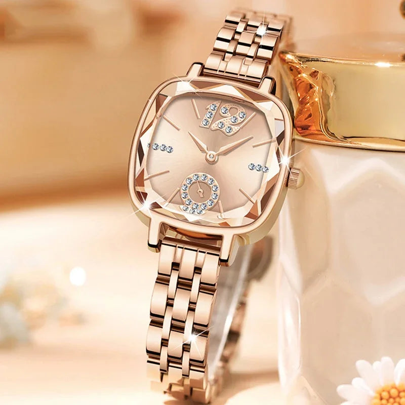 Elegant Stainless Steel Waterproof Wristwatch